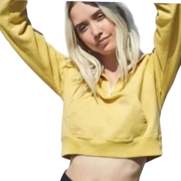 Brandy Melville John Galt Custom Tie Dye Quarter Zip Cropped Sweatshirt OS - Picture 3 of 9